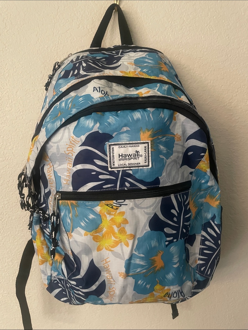 Blue Floral Men's Backpack